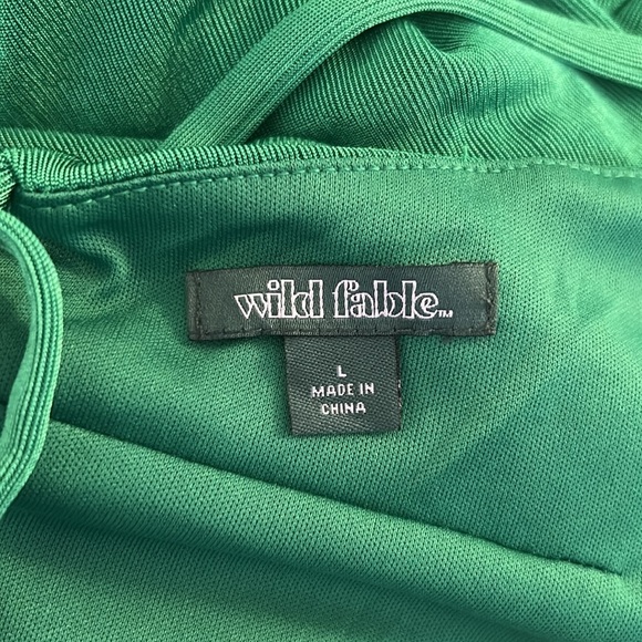 Wild Fable Kelly Green Y2K 90's Special Occasion Prom Maxi Slip Dress Size Large - Picture 7 of 8